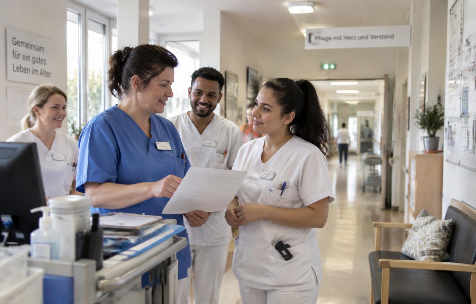 Nursing team during shift handover